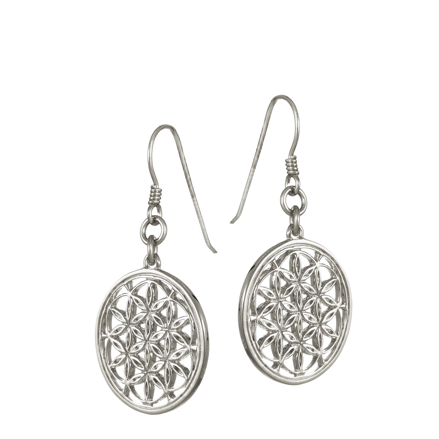 Silver Flower of Life earrings by ETERNAL BLISS - Spiritual Jewellery