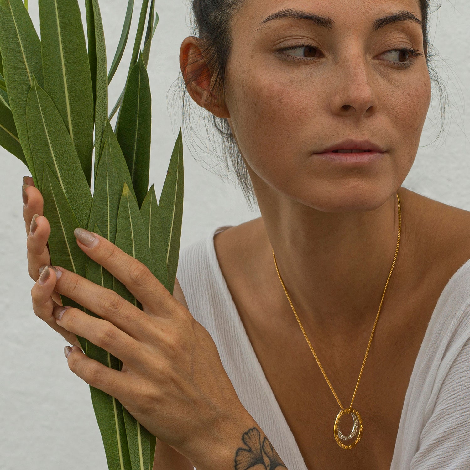 Kali Mantra Anhänger vergoldet