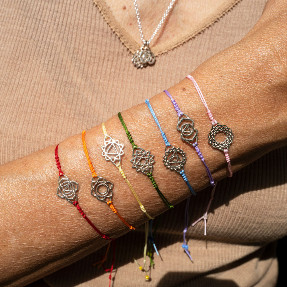 Solar Plexus Chakra Armband mini Silber