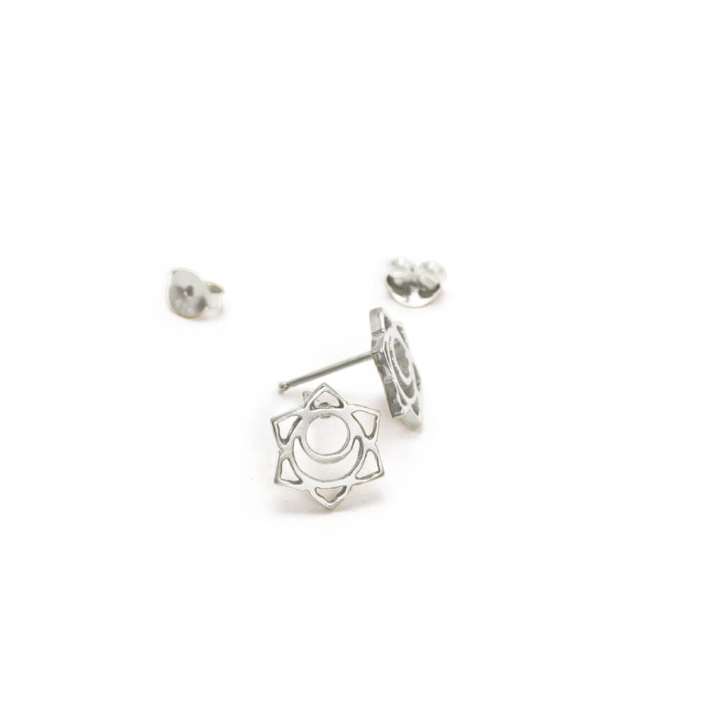 Sakral Chakra Ohrstecker mini Silber von ETERNAL BLISS - Spiritueller Schmuck