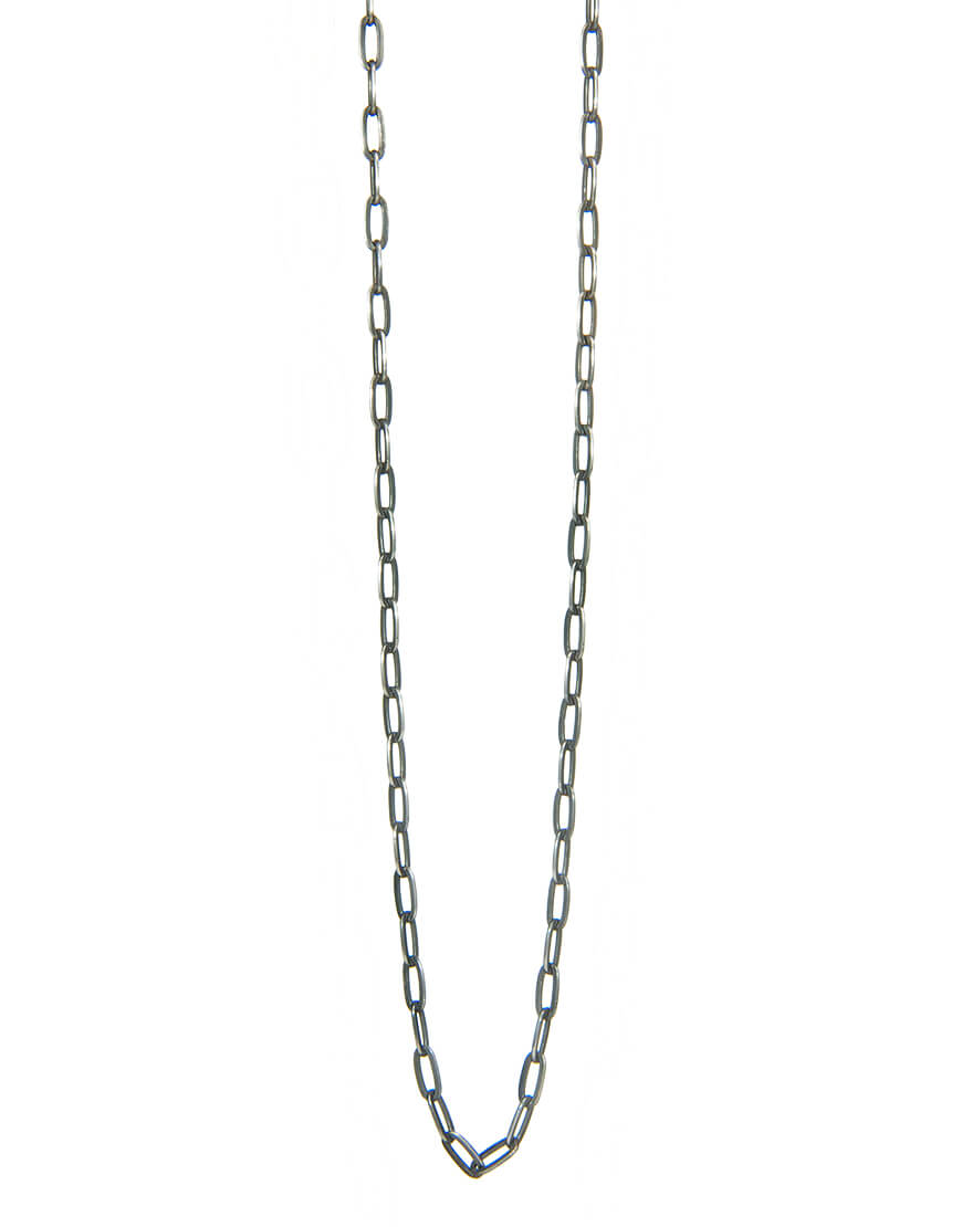 Halskette gestreckte Ankerkette aus Sterling Silber patiniert in 2,5mm Stärke von Eternal Bliss