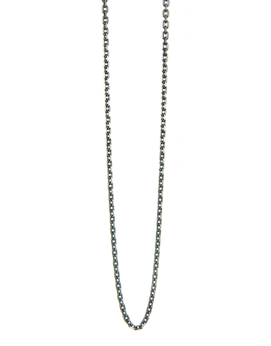 Schmuckkette facettierte Ankerkette aus Sterling Silber patiniert in 2,5mm Stärke von Eternal Bliss