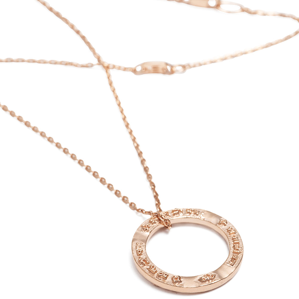 Kali Mantra pendant mini made of sterling silver rose gold plated by Eternal Bliss