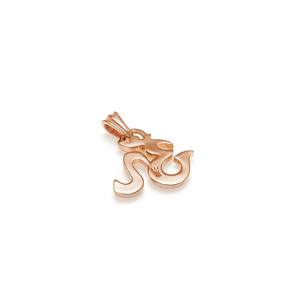 Om mini Schmuck rosévergoldet mit hochwertiger Rückseite