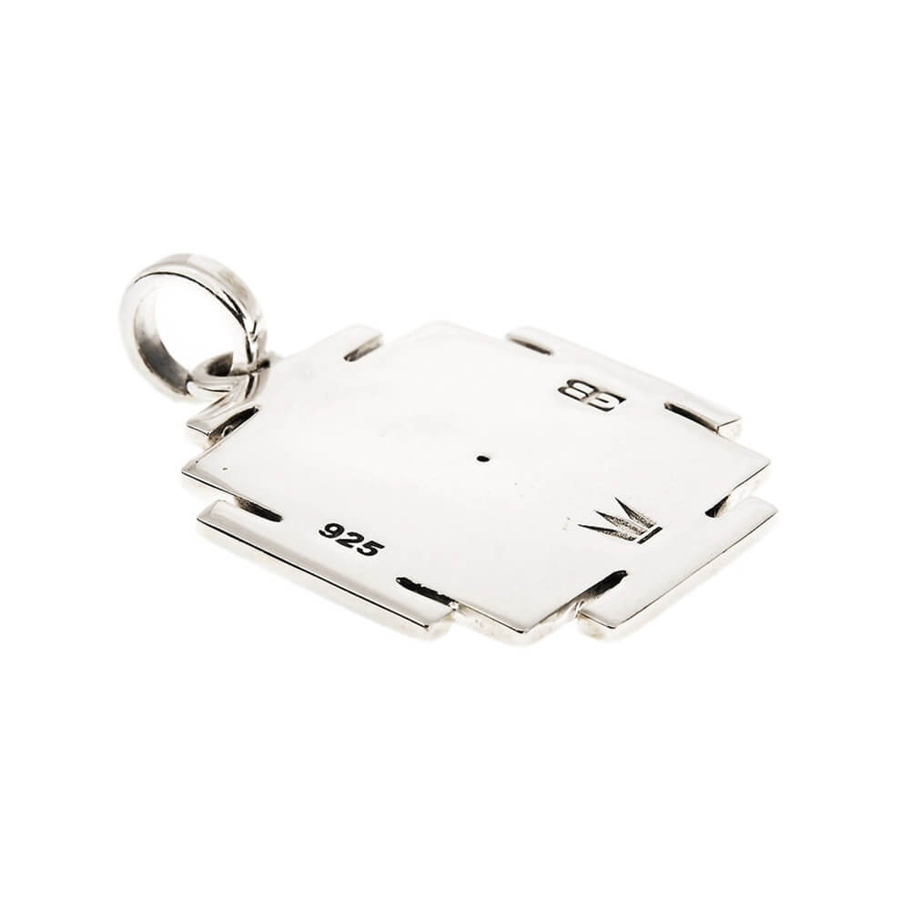 Kali Yantra Anhänger mit Rubin Silber