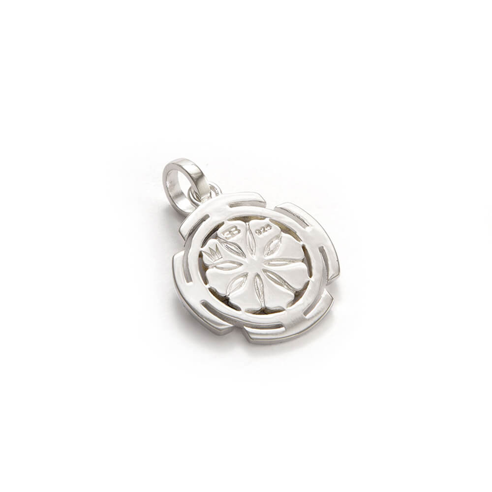 Kali Yantra Anhänger Rund Mini Silber