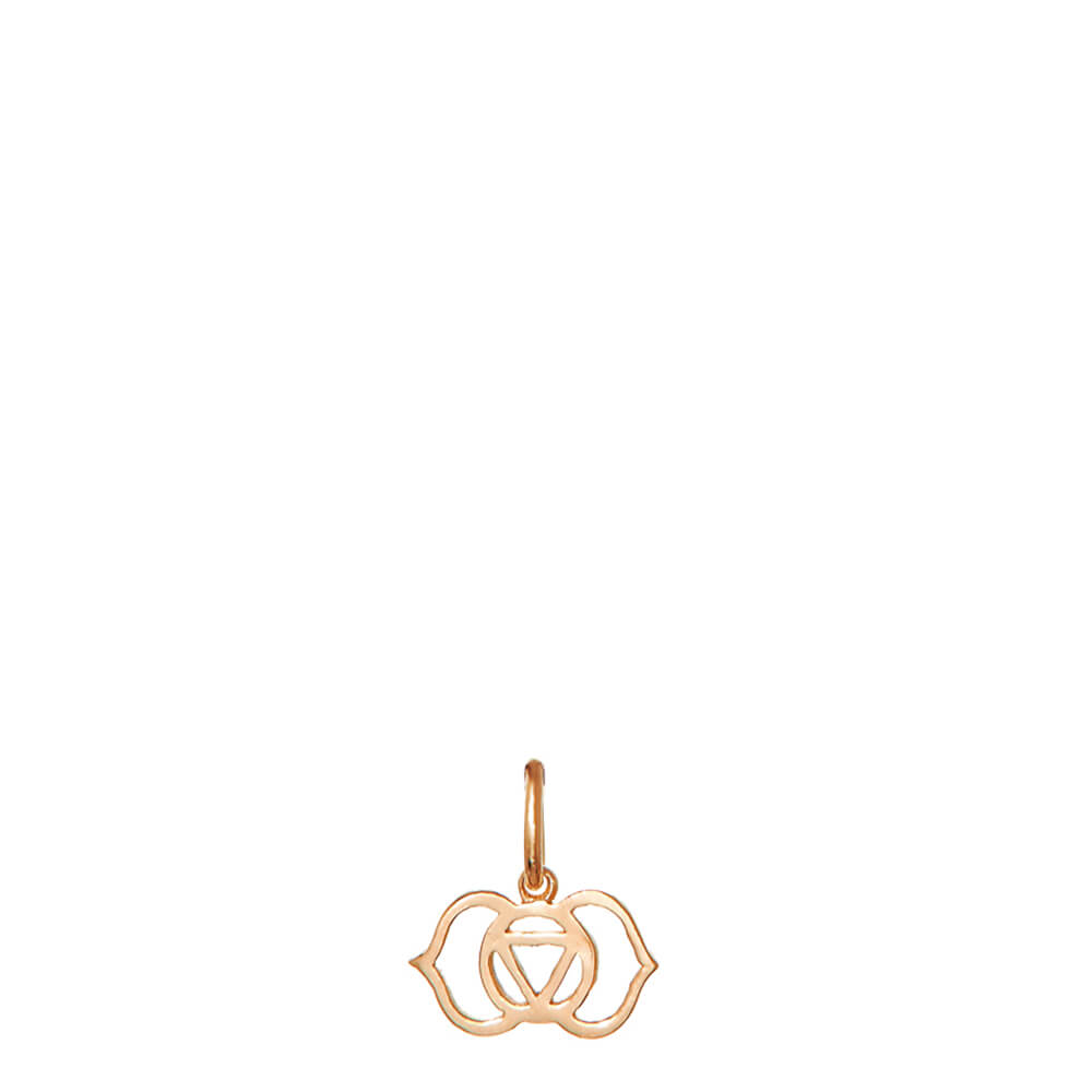 Stirn Chakra Anhänger mini rosévergoldet