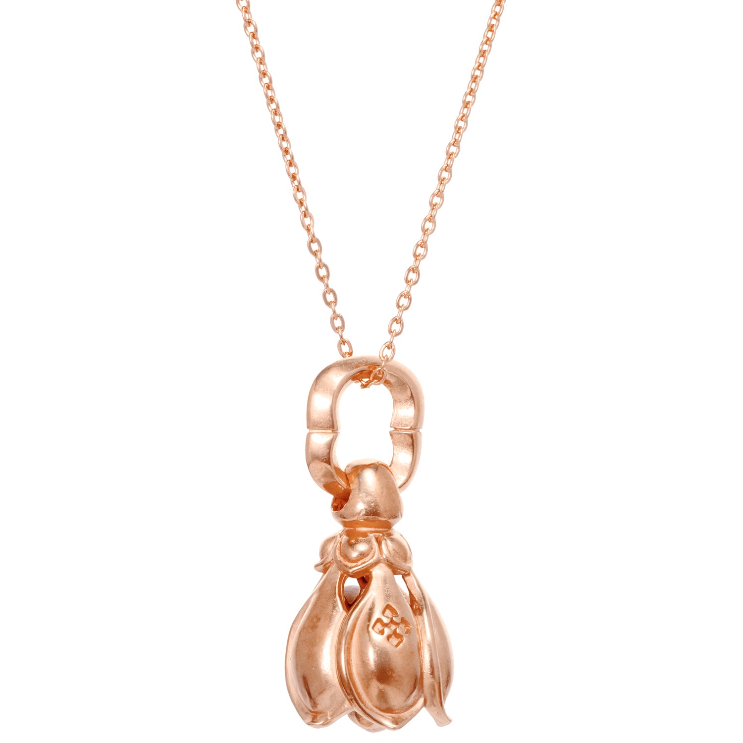 Lotus Glöckchen Anhänger rosévergoldet von ETERNAL BLISS - Spiritueller Schmuck