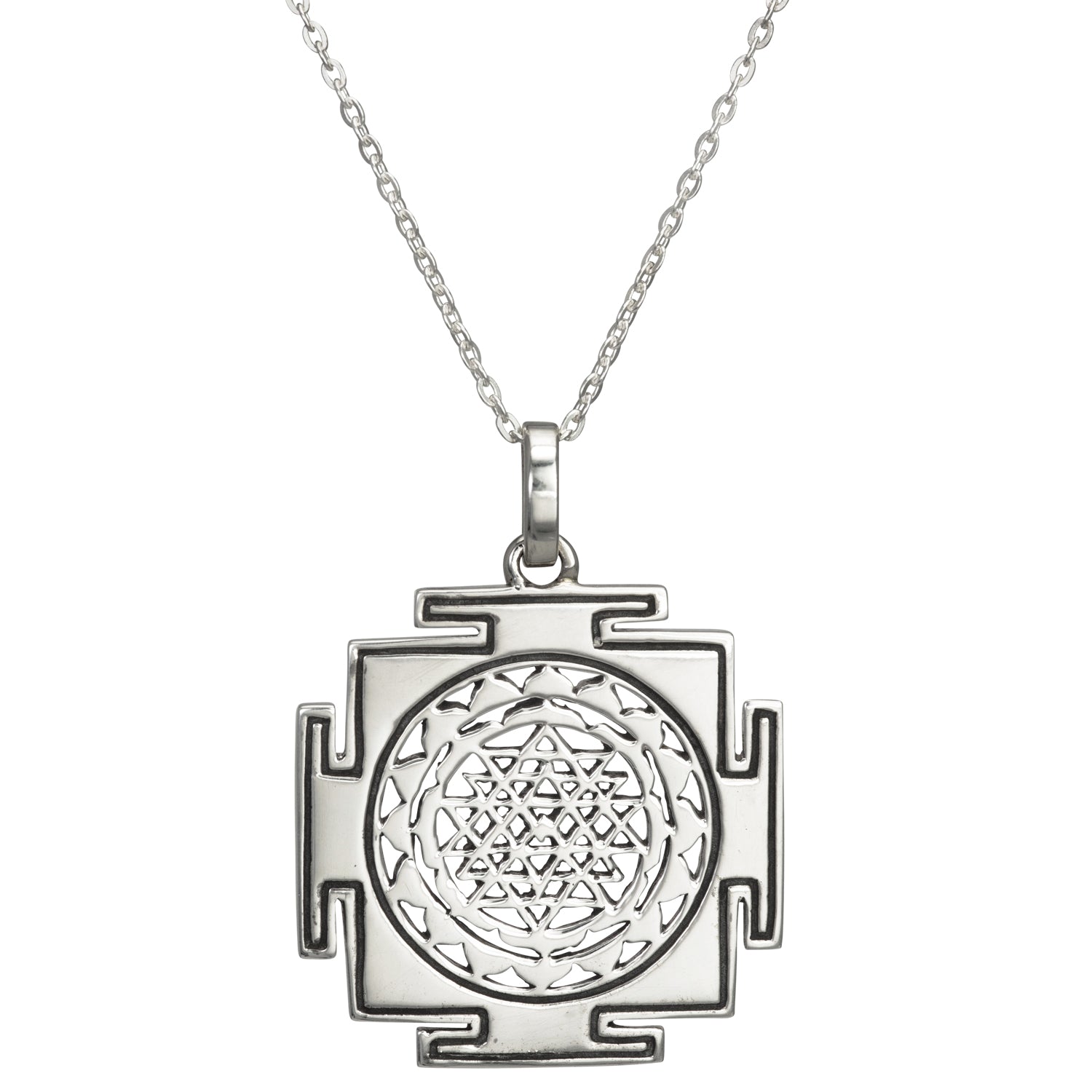 Mystischer Sri Yantra Anhänger Silber von ETERNAL BLISS - Spiritueller Schmuck