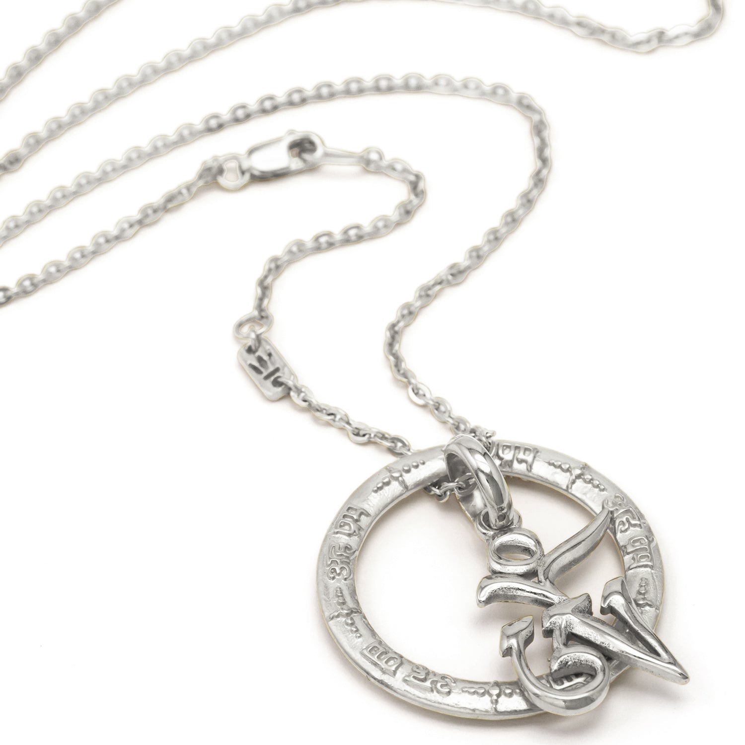 necklace cosmic-love with two pendant silver