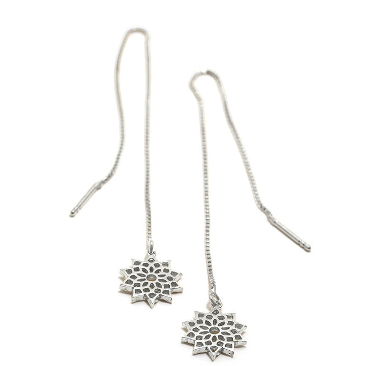 Kronen Chakra Ohrketten mini Silber von ETERNAL BLISS - Spiritueller Schmuck