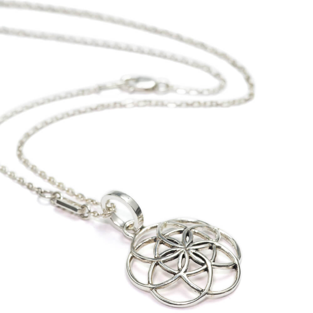 Seed of Life pendant made of sterling silver from the spiritual yoga jewellery collection
